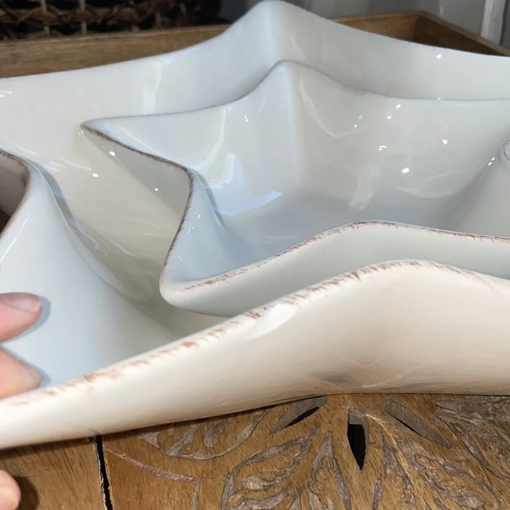 POTTERY BARN Set of 2 Rustic Star 🌟 Shaped Serving Dishes